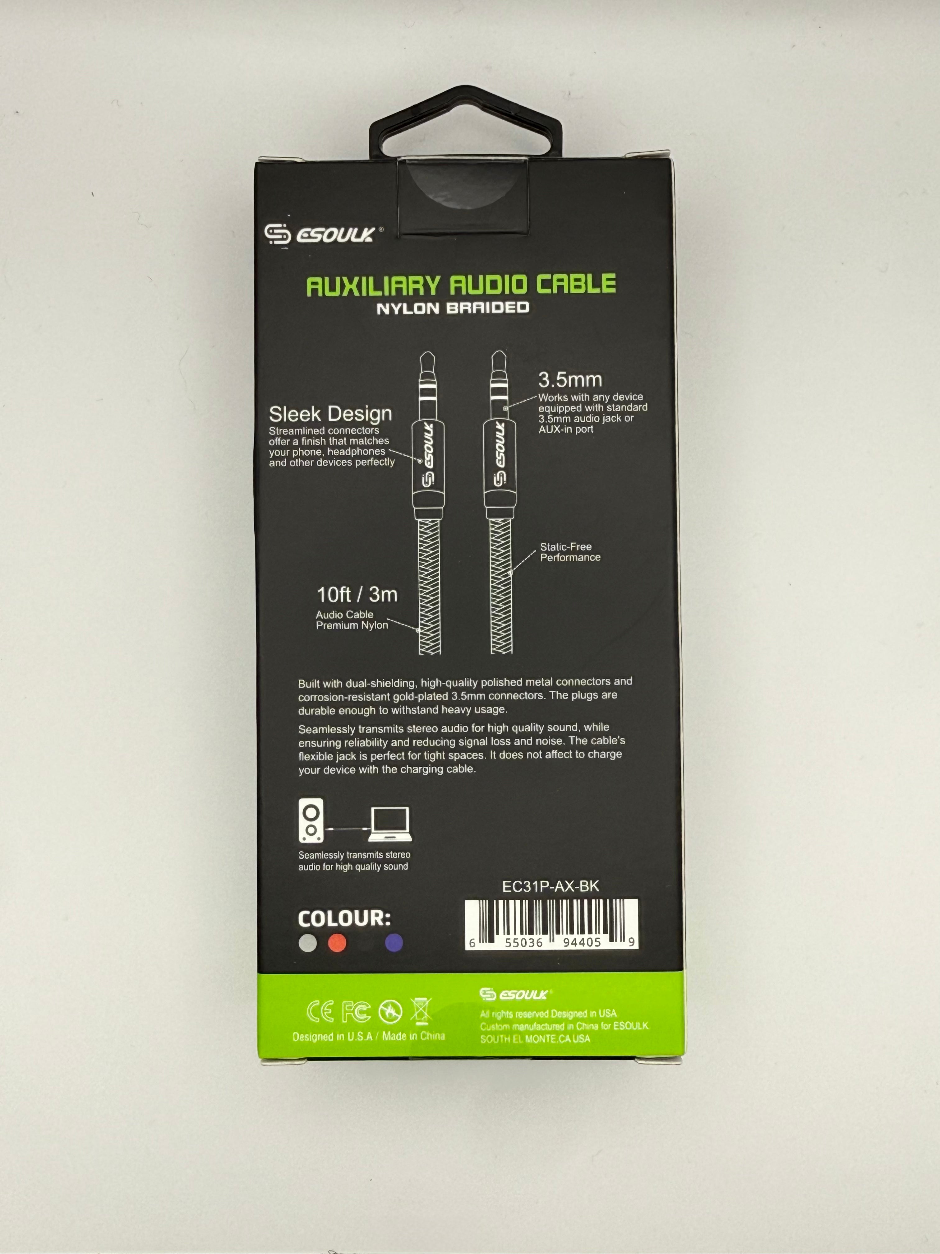 Auxiliary Audio Cable 10FT